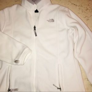 Girls NORTH FACE JACKET ZIP BEIGE POLYESTER SOFT!